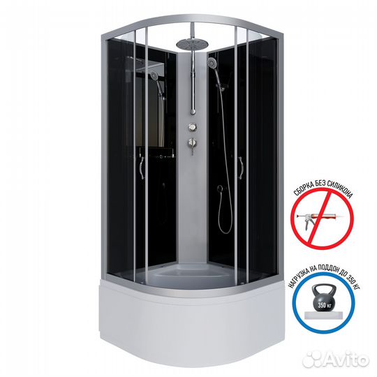 Душевая кабина Niagara Classic NG-2507-14BKT (80х80х210)