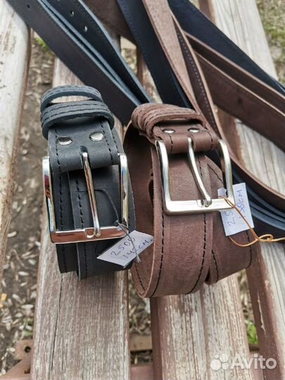Ремень кожаный ручной работы