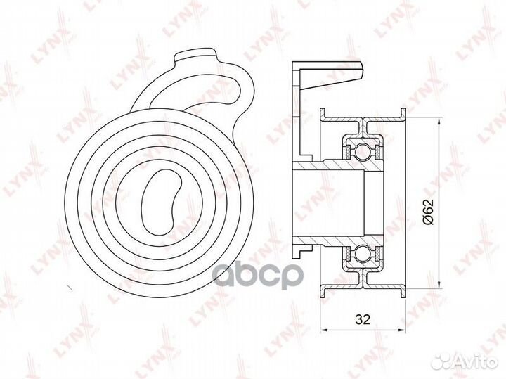 PB-1063 Натяжной ролик / грм lynxauto lynxpb-1