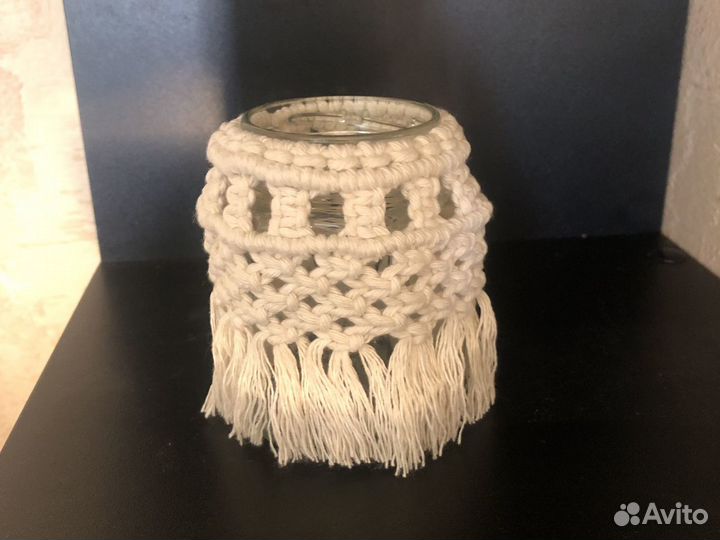 Подсвечники макраме