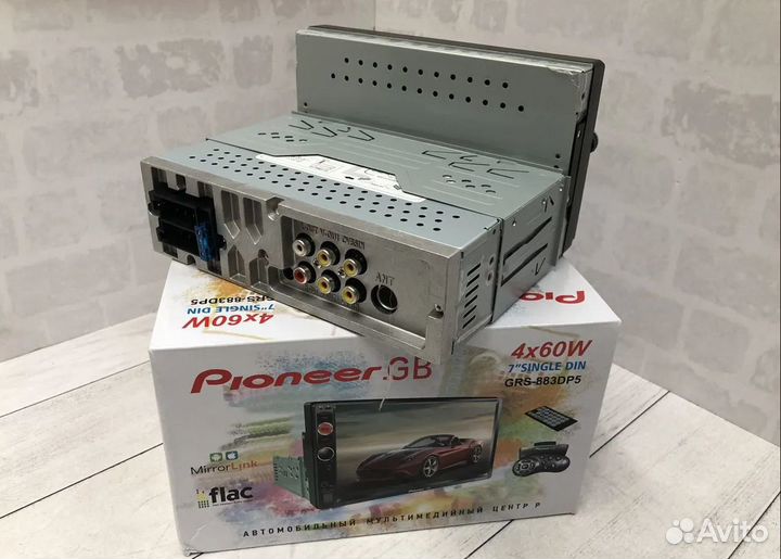 Магнитола Pioneer 1DIN с экраном bluetooth GRS-883