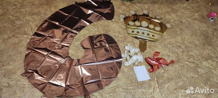 Фольгированные шары цифры 6