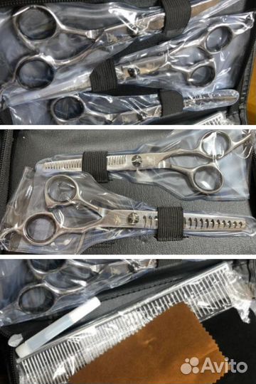 Набор ножниц для стрижки животных с шанкером