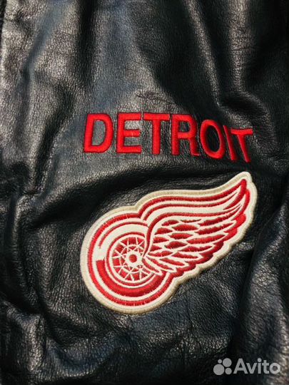 Кожаная куртка бомбер Vintage Detroit Red Wings