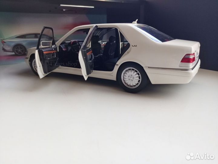 White Mercedes Benz w140 s-класс 6.0
