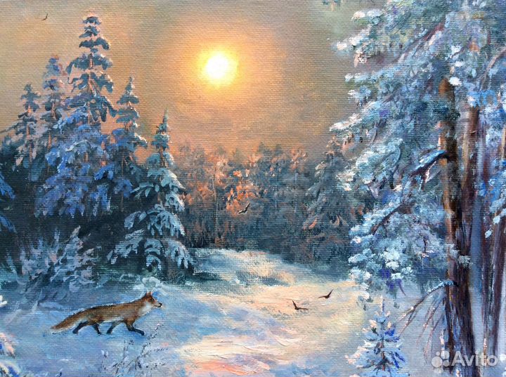 Картина маслом Лунный вечер