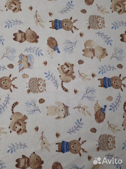 Набор из 2 ситцевых пелёнок 120х90 см