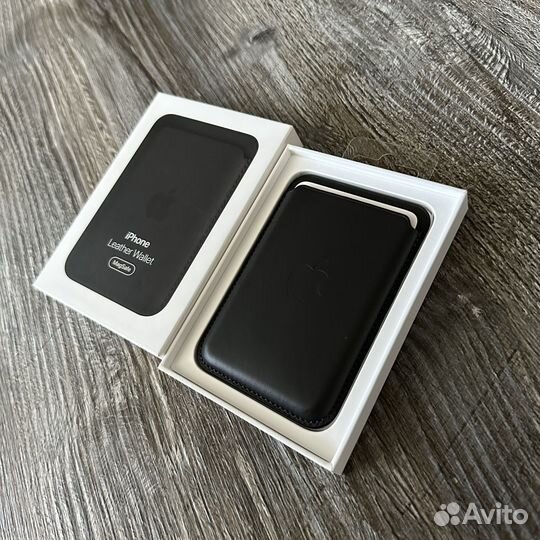 Оригинальный новый leather wallet apple black