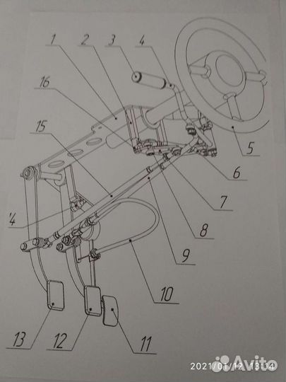 Ручное управление овтомобиля