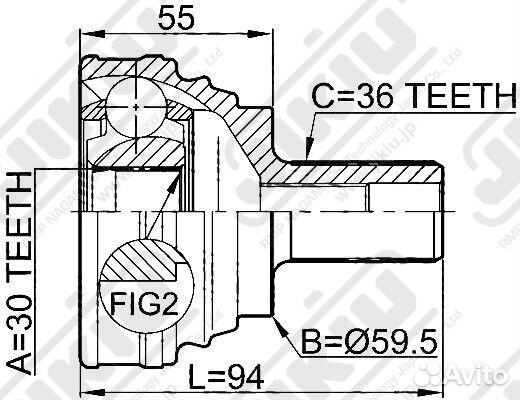Шрус наружный передний