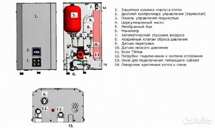 Электрический котел 6-9-12 кВт с Wi-Fi и Янд.Алиса