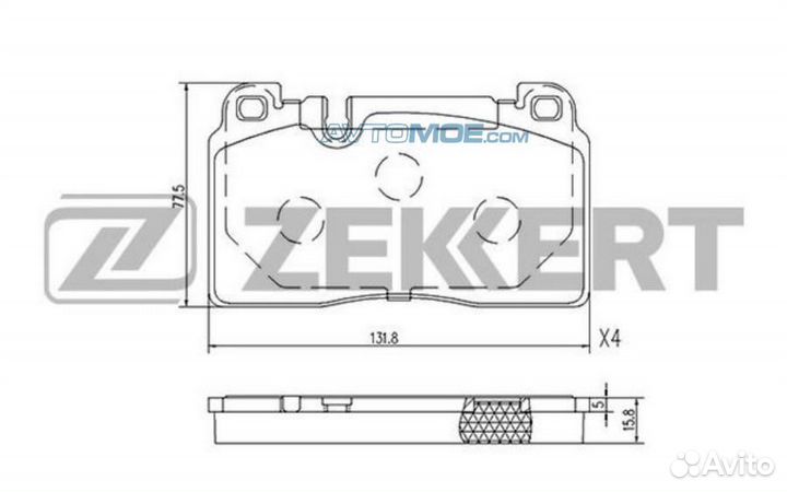 Колодки торм. диск. передн. Audi A6 12- A7 13- Q5