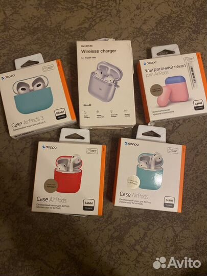 Чехлы для airpods и беспроводной зарядник