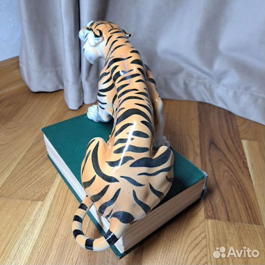 Статуэтка винтажная Тигр Шерхан, фаянс, СССР