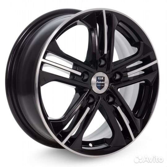 R15 5x114,3 6J ET45 D67,1 K&K Trinity (кс615) алмаз черный