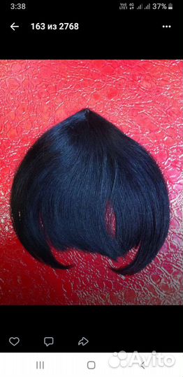 Накладная чёлка из натуральных волос