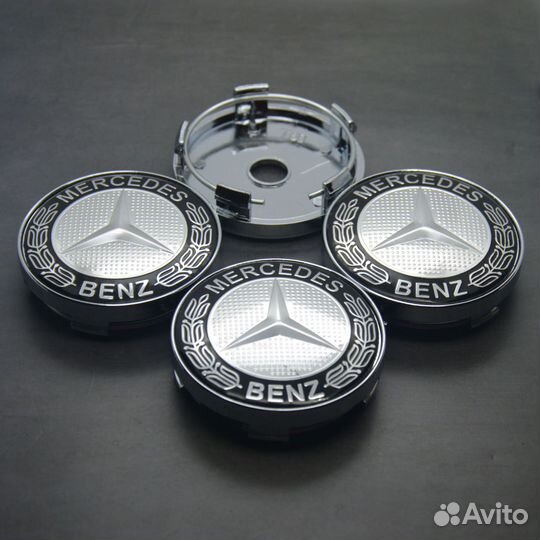 Колпачки на диски, ступицу Mercedes d-60mm 4 шт