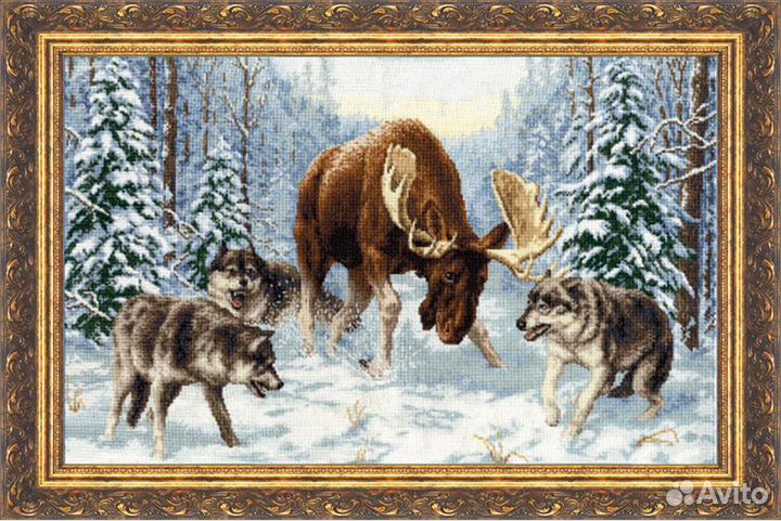 Картина вышитая крестом ручная работа