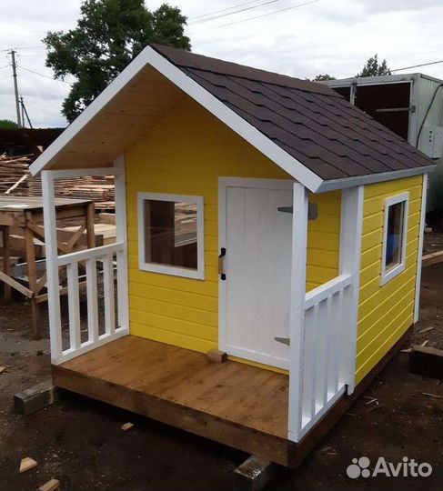 Детский игровой домик из дерева