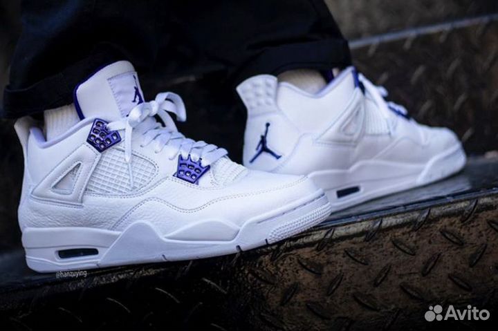 Кроссовки мужские nike air jordan 4 purple