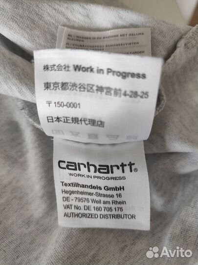 Футболка мужская carhartt, размер М, серая