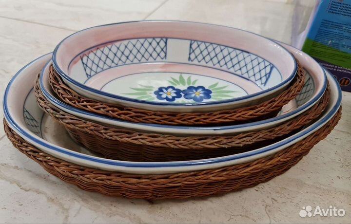 Набор блюд 3 шт фарфор жаростойкое