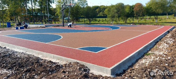 Бесшовное резиновое покрытие под ключ