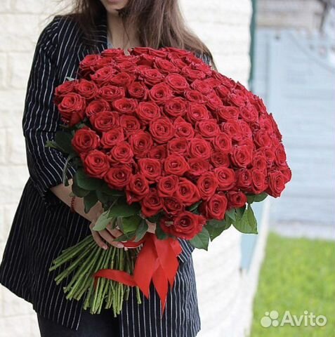 101 роза 60 см Россия