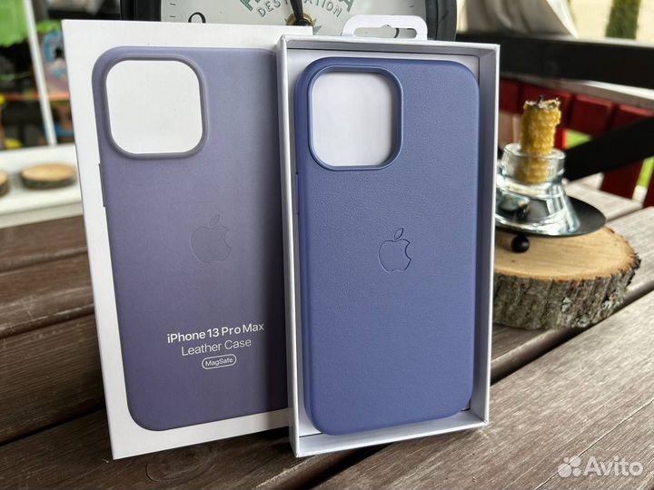 Чехол Кожа iPhone 13 Pro Max Сирень