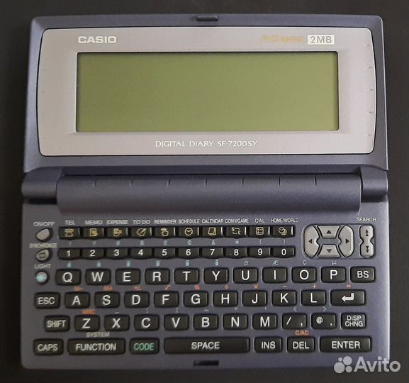 Электронная записная книжка casio SF-7200SY винтаж