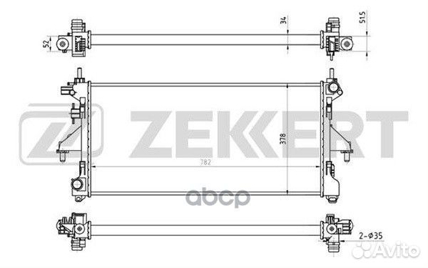 Радиатор охл дв Citroen Jumper (250) 06- Fiat