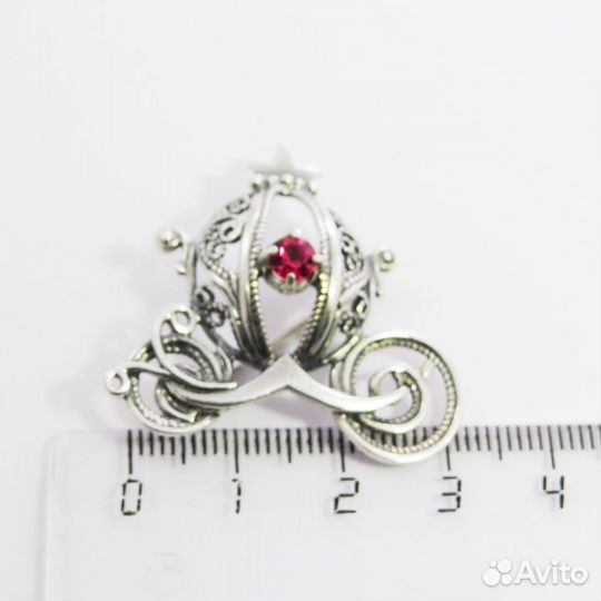 Брошь Карета филигрань