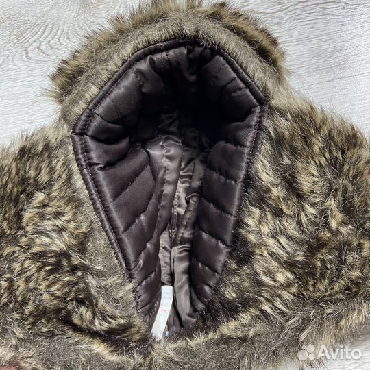 Твидовая шапка ушанка 59 см