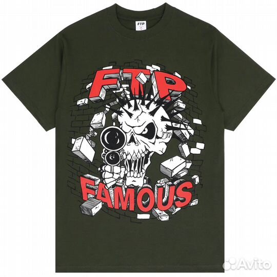 FTP Famous Skull Travis Barker футболка