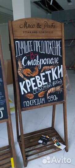 Роспись меловых досок-для кафе,магазинов.Художник