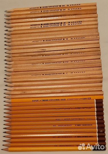 Карандаши, ластики, стержни