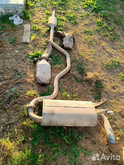 Глушитель коллектор катализатор mitsubishi