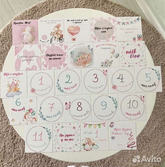 Карточки для новорождённого, фотосессия