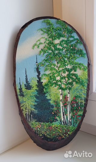 Картина на спиле дерева