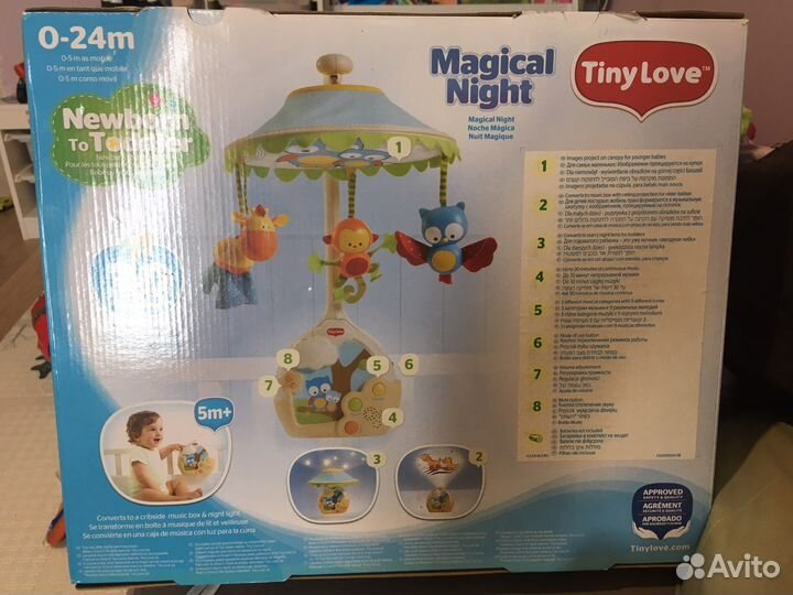 Мобиль на кроватку tiny love в отличном состоянии