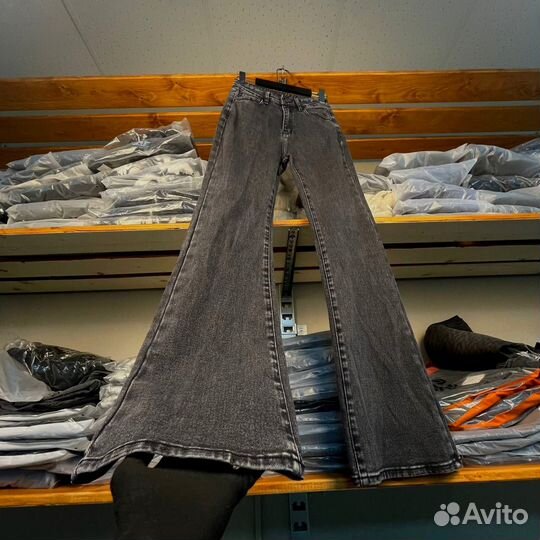 Джинсы клеш Rick Owens Dusty Charcoal Drop-Flare