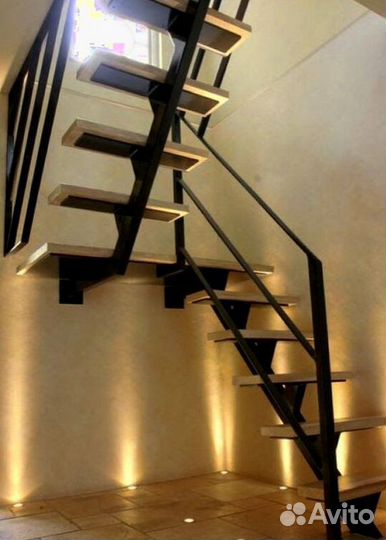 Лестница прямая дизайн 4461