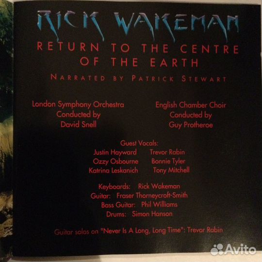 CD Rick Wakeman/Return To The Center.1999, EU