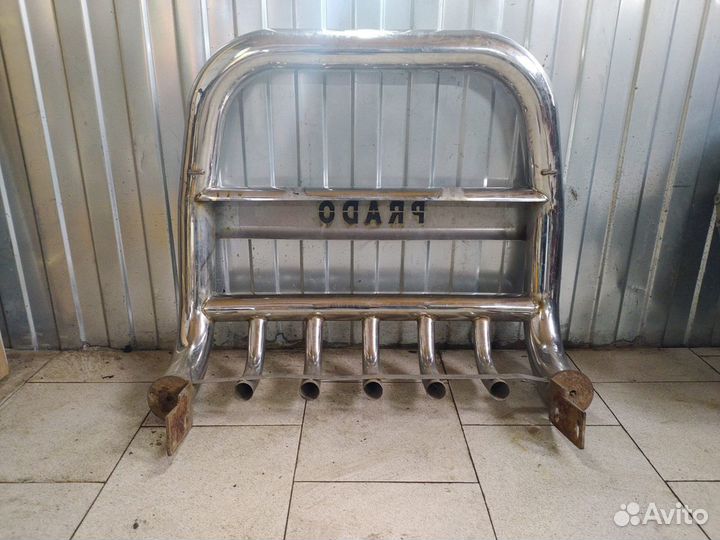 Защита передного бампера для prado