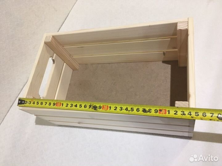 Деревянный ящик для хранения с ручками