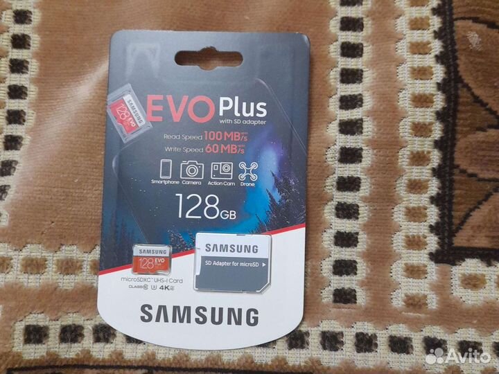 Карта памяти micro sd 128 samsung