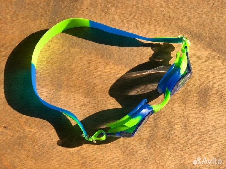 Детские очки для плавания YO889 зелено-синие