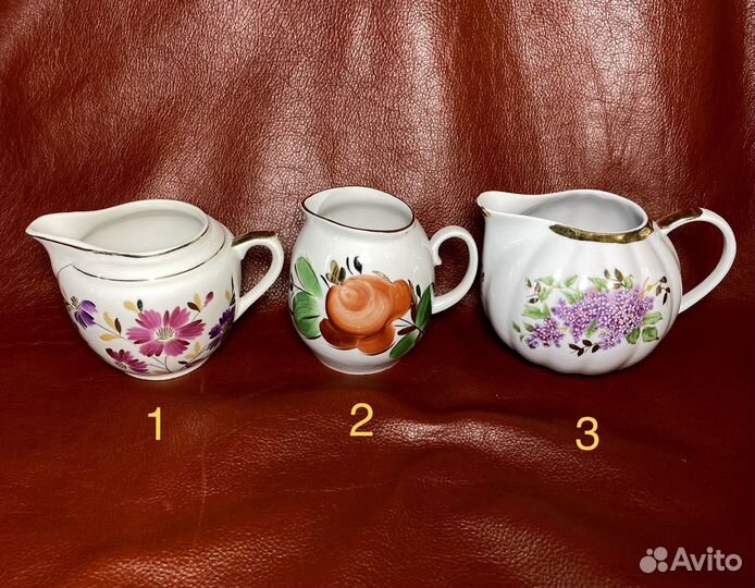 Молочник фарфор живописный СССР