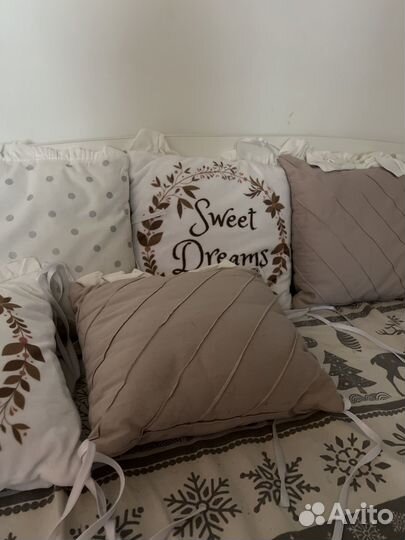 Бортики-подушки в детскую кроватку