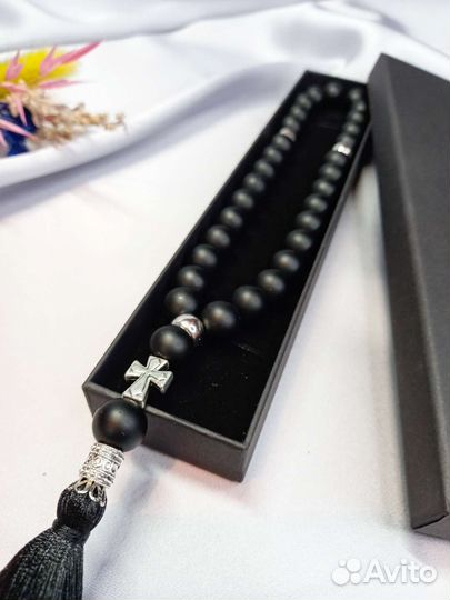 Православные чётки из Шунгита 30 зерен 12 мм